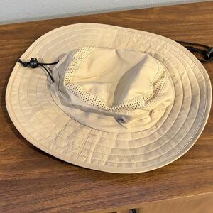 Beige Wide Brim Sun Hat